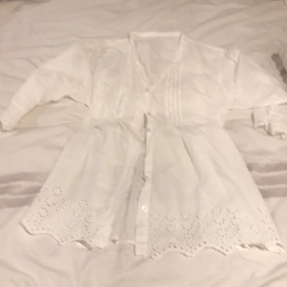 No label men’s white shirt tunic dress